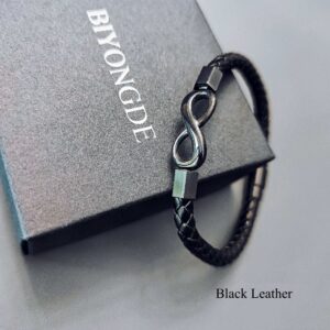 Black Leather Bracelets