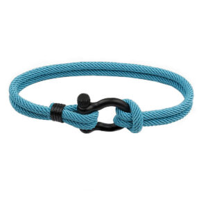 BIYONGDE double-row Nautical String Sailor Shackle Rope Bracelet with Stainless Steel Screw